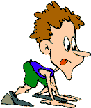 man ready at start of race