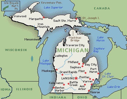 Map of Michigan