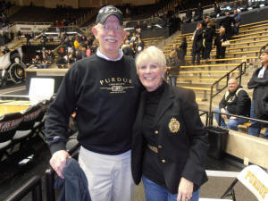 Michele and Roger at a Purdue basketball game - 2012