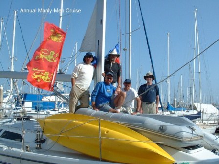 My crew and I are ready to cast off for the Annual Manly-Men Sail!