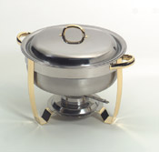 Round 18/10 stainless steel chafers - Click for larger view