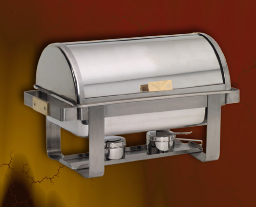 Deluxe Supplies Chafer Round Rectangular Roll Top Stainless Steel Oval Chafers for hotels and restaurants
