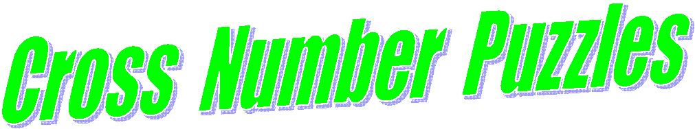 Cross  Number  Puzzles