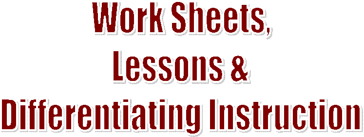 Work Sheets
